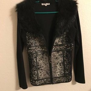 Rosati Black and Silver zip up Sweater